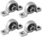 4 Stück Gehäuselager, Stehlager 10mm Innendurchmesser, Vertikale Stehlager Flanschlager für 3D Drucker, Druckmaschinen, Achse Welle Maschine (KP000)