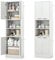 Giantex Armario Alto de Baño, 56 x 30 x 190 cm, Mueble de Almacenamiento con 4 Puertas y 2 Compartimentos Abiertos, con Kit Antivuelco, Organizador con 6 Estantes para Baño, Cocina (Blanco)