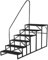6 Stufen Trittstufe mit Griff, RV Trittleiter|Poolleitern|Stufen im Freien Haustiertreppe, Standtreppe Hocker Kinder aus Stahl Max 300kg, Haushaltsleiter für Spa/Hof/Mobile Home