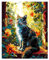 Miquans Art Peinture Numero Adulte - Chat Peinture Par Numéros Pour Adulte,DIY Peinture Acrylique Pour Adultes Débutants Facile Sur Toile (40×50cm) Paint by Numbers