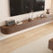 YINXSLO Meuble TV flottant en bois massif avec espace de rangement pour salon et chambre à coucher (marron, 180 cm)