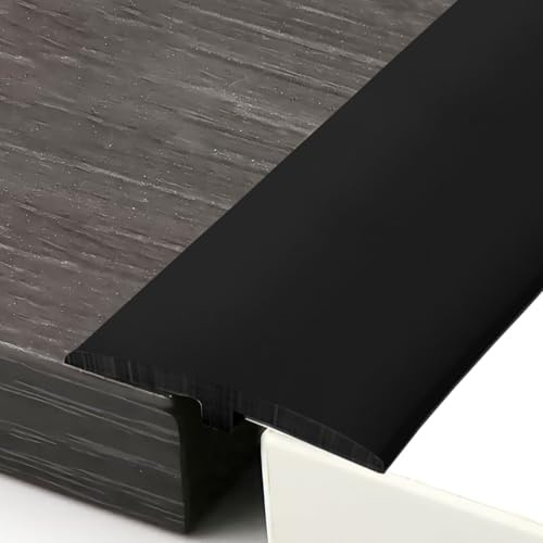 Profilo di transizione autoadesivo, 5 x 300 cm, per pavimenti, 5 x 300 cm, in PVC, autoadesivo, profilo a T, per soglie, divisori piatti per soglie di piastrelle laminate e