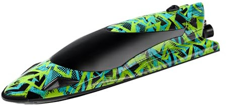 OVERMAX X-Surge Bateau de Course RC Télécommandé avec Lumière LED 35 km/h 1200 mAh Batteries 30 Min d'amusement Vitesse Réglable Jusqu'à 100 m, Jouet pour Piscine et Lacs