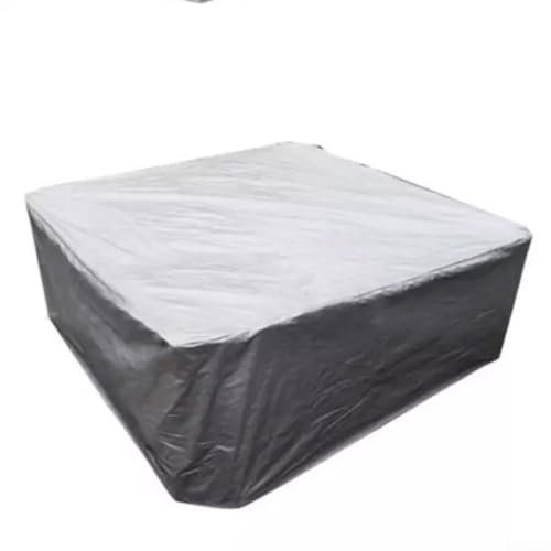 Zilimontt Cubierta de piscina con aislamiento térmico, cubierta protectora cuadrada para spa con tela Oxford, material para piscina (244 x 244 x 30 cm)