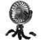 welodorir Portable Pram Fan, Personal rechargeable USB Fans, With Flexible Tripod Clip On Baby Car Seat Small Mini Handheld Fan, for Crib Bike Treadmill Camping and Student Bed Desk(Black-S)