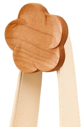 TREOAKWIS Wandhaken Holz, Kleiderhaken Holz Wand, Dekorative Kleiderhaken Garderobenhaken Holz, Vintage Garderobe, Holzhaken, Huthaken (8cm)