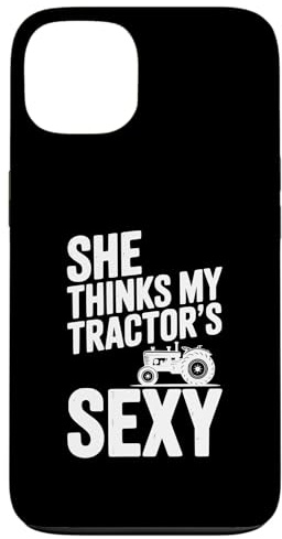 Sie Denkt, Mein Traktor ist sexy, humorvoll, Farmer Hülle für iPhone 13