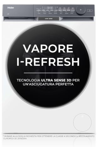 Haier X Serie 9 Asciugatrice 9 Kg a Pompa di Calore, Libera Installazione, Classe C, Ultra Sense 3D Tech, Ultra Reverse Drum, Wi-Fi e App hOn, Filtro 3in1, 84.5x59.5x68.4 cm, Bianca – HD90-CQ387U1-IT