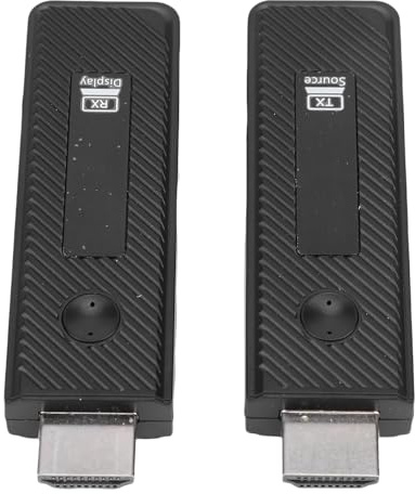 Tangxi Drahtloser HD-Multimedia-Sender und -Empfänger, Plug-and-Play 5G 2,4G 4K-Dekodierung, 1080P-Ausgang, Tragbares Extender-Kit, mit LDS-Antenne für Projektor, TV-Box, Laptop-Kamera (Black)