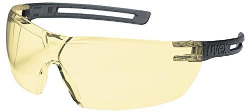 Uvex Occhiali Protettivi x-fit | Lenti PC Colore Ambre | Protezione UV 400 | NF EN 166 170 | Lenti Interne Antiappannanti | Lenti Esterne Antigraffio e Resistenti Alle Sostanze Chimiche