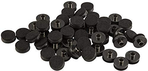 SOFTTOUCH 4990395N Nail on Heavy Duty Felt Pads for Wood Furniture to Protect Your Hard Floor Surfaces from Scratches, Black, 1 Inch