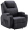 M MCommbo Poltrona relax elettrica Poltrona massaggiante Poltrona TV Funzione reclinabile Riscaldamento a vibrazione Nuovo modello 7061 (finta pelle, Nero)