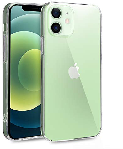 doupi UltraSlim Hülle kompatibel für iPhone 12 mini (5,4 Zoll), Ultra Dünn Clear TPU Glatte Ruschfeste Oberfläche Design Handyhülle, transparent