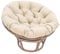 Papasan-Kissen, Papasansessel Kissen, Papasan-Sitzkissen, Wasserdicht Papasan Stuhlkissen, Stuhlkissen Für Innen Balkon Draus Schaukelstuhlkissen im Freien,Beige,120x120cm