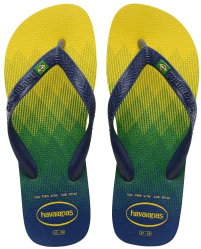 Havaianas Brasil Fresh Flip Flop Unisex-Erwachsene, Citrus Yellow Marine, 35/36 EU