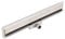 ADGO Flow Duschablauf, Wandablauf, Umkehrbarer Rost - unter Fliesen oder Voll, Duschabfluss, Wand-Abfluss, Abfluss in der Dusche, Duschrinne, Edelstahl, Rechteckig, Silber, Inox (500 mm)