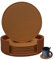 RICHSUM Lot de 6 dessous de verre ronds en cuir souple avec couture, adaptés à diverses tasses, tables en bois, décoration d'intérieur, 10,2 cm (marron)
