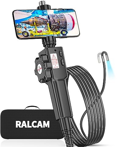 Ralcam Endoskopkamera mit Licht Camera - Inspektionskamera 8.5mm HD1080P Industrial Endoscope mit 6 Adjustable LED Digitales Endoskop 2M Flexible Kabel, für Android und IOS Smartphone (2M Kabel)