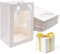 10 pezzi Sacchetti Regalo con Finestra Trasparenti, Sacchetto Regalo Riutilizzabili Bianchi per Compleanno, Matrimoni, Feste