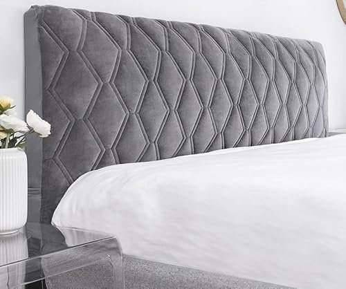 Bett Kopfteil Husse 200 180 cm Elastische Samt All-Inclusive Bettkopfteil Bezug Weicher Staubdichte Schutzhülle für Schlafzimmer ( Color : #1 , Size : 140cm