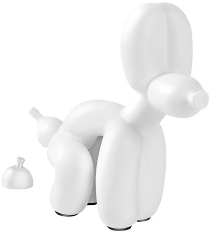 Rideco Hunde-Skulptur, kleine Tierstatue, Heimdekoration, Moderne Dekoration, Kunstskulptur, Moderne Schreibtisch-Dekoration für Büro, Schlafzimmer, Wohnzimmer, Dekor (weiß, klein)