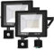 Proyector LED de 50 W con sensor de movimiento exterior, súper brillante, 6500 K, 5000 lm, blanco frío, impermeable IP66, para jardín, patio, 2 piezas