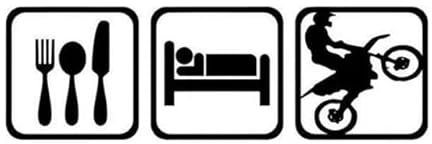 15.2x4.7CM Eat Sleep Motocross Racing Personalisierte Auto Aufkleber Interessant Auto-Styling Vinyl Aufkleber Schwarz/Silber Auto Stoßstange Wand Motorrad Fahrrad Dekorative Aufkleber