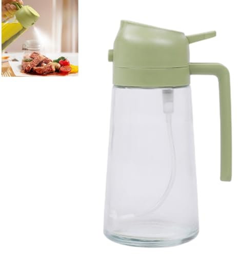 2024 Nuevo pulverizador y dispensador de aceite de vidrio 2 en 1, dispensador de aceite para aerosol de cocina, pulverizador de aceite de cocina, pulverizador de aceite de vidrio para hacer ensaladas