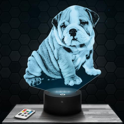 Nachttischlampe, Bulldogge, Dekoration, Tierkollektion, Geschenkidee für Herren und Damen, Hundeobjekt, Bulldogge, Nachtlicht, Erwachsene, Dekoration, Schlafzimmer, Geschenkidee, Weihnachten, Herren,