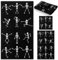 Preboun 3 Stück Halloween Totenkopf Badezimmer Handtücher Set Halloween Handtücher für Badezimmer Skelett Badetücher Tanzende Skelett Körper Geschirrtücher Saugfähige Fingerspitzen Handtuch für Küche