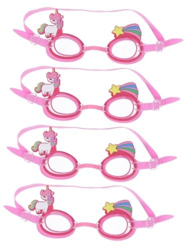 BESPORTBLE 4 Paare Schwimmbrillen Für Kinder Dinosaurier-schwimmbrille Kinderschwimmbrille 4-7 Taucherbrille Kinderbrille 2 Jahre Alt Kleinkinder Schwimmbrille Einhorn-schwimmbrille Stk Rosa