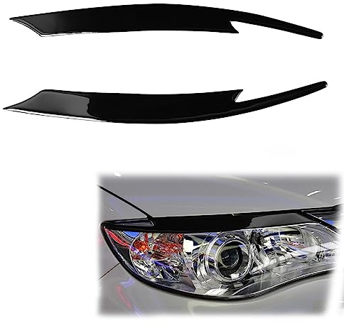 TGVSELPJ Scheinwerferblende Für Für Subaru Für Impreza Für WRX 10 2008 2009 2010 2011 2 Stücke Glanz Schwarz Auto Scheinwerfer Augenbrauen Augenlider