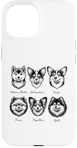 Hülle für iPhone 15 6 Arten von Hunden