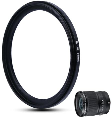 Metall Step-Down Ring Filter Adapter - 67mm auf 58mm - Metallring Step-Down Adapter für Filter, kompatibel mit Allen 58mm UV, CPL, ND-Filtern, Objektivhauben, gewindegedrehten Objektiven usw
