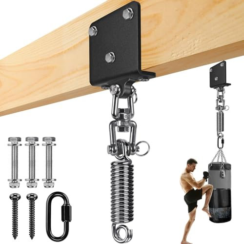 BeneLabel Boxsack Halterung, Boxsack Aufhänger Balken Montieren Schwere Tasche Hängenden Haken Karabinerhaken Hardware mit Feder für Muay Thai Exercise Ausbildung Swing Hängematte Stuhl, 300lbs