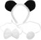 Alipis Panda Tierkostüm Jungen und Mädchen Plüschbär Stirnband Pelzbär Ohren Stirnband für Cosplay Party