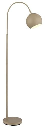 GLOBO LIGHTING Stehleuchte Bogenlampe Standleuchte Kugel beweglich sandfarben E27 Wohnzimmer