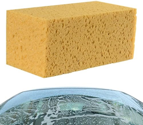 Autowaschschwamm - Extra großer Reinigungsschwamm, langlebig, flexibel | Allzweck-Schwamm für Autoreinigung, Boot, Küche, Bad | Super saugfähiger Schwamm für Lack, Felgen, Fenster, Innenraum