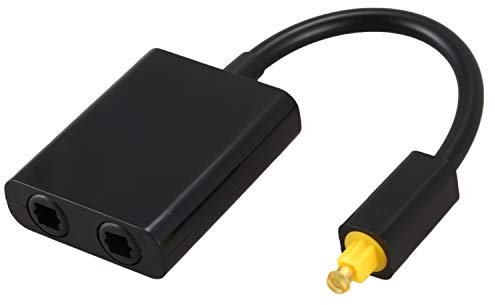 Sirxlevcy Optischer SPDIF Audio Splitter 2 Wege Toslink Splitter Adapter 1 Eingang 2 Ausgang Optischer SPDIF Kabel Splitter Hub