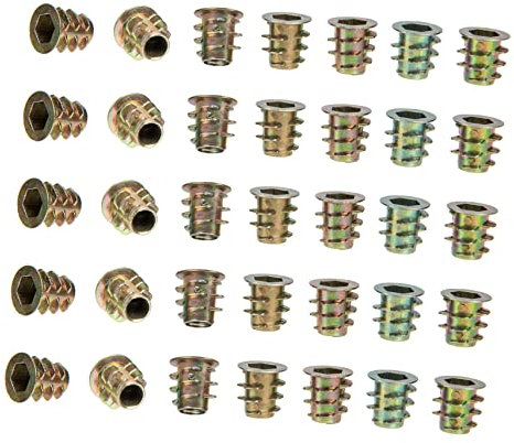 ULTECHNOVO 100St Trapezmutter Nietmutter Werkzeug Schrauben Möbelbefestigungsverbinder Muttern einsetzen Hardware stabmixwe rostfrei Holzbolzeneinsätze Einschraubmutter Zinklegierung Colorful