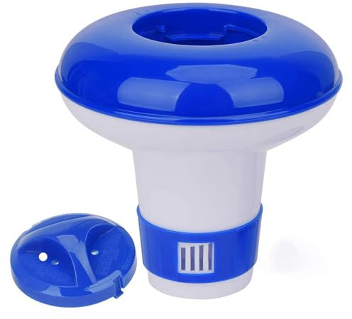 Floating Chlorine Dispenser, 5 Inch Floating Dispenser Chlorine Tablets Hot Tub Swimming Pool Spa, Floating Pool Chlorine Tablet Holder for Swimming Pool Paddling Pool Spa Water Parks