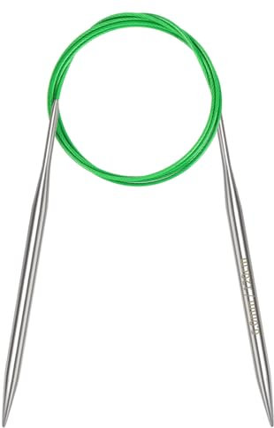 Coopay 6mm Circular Knitting Needles 120cm, Metal Circular Needles with Flexible Cable, Long Round Knitting Needles for Blankets Large Projects, Fixed Circle Knitting Pins for Arthritic Hands