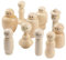 Milisten 10 Stück Holzfiguren Mein Puppe mit Haaren Peg-Puppe Steckpuppen unvollendet Puppen aus Holz dekorative Holzpuppen unbemaltte Peg -Puppen Miniaturdekor