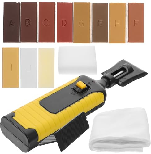 Ipetboom Wood Floor Repair Kit for Scratch Repair with Wax Blocks and Abs Material Floor Restoration Tool for Furniture and Wood Flooring in Home Scenarios