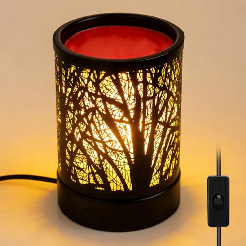 PORFOYO Elektrische Duftlampe, Wachsschmelzwärmer, Duftlampe Wachs Duftöl Lampe, Duftlampes Mit Kabelschalter, Aromalampe Für Duftwachs, Wachsschmelzlampe Für Zuhause Schlafzimmer Büro Yoga