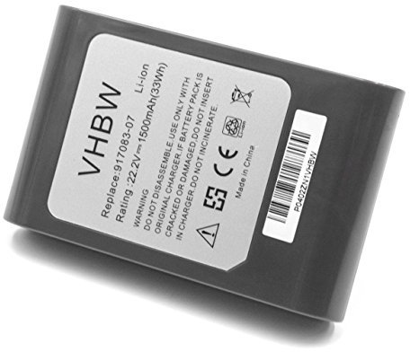 vhbw Batterie Compatible avec Dyson DC31, DC35, DC30, DC35 Exclusive, DC44, DC31 Animal, DC34 aspirateur - Type A Gris (1500mAh, 22,2V, Li-ION)