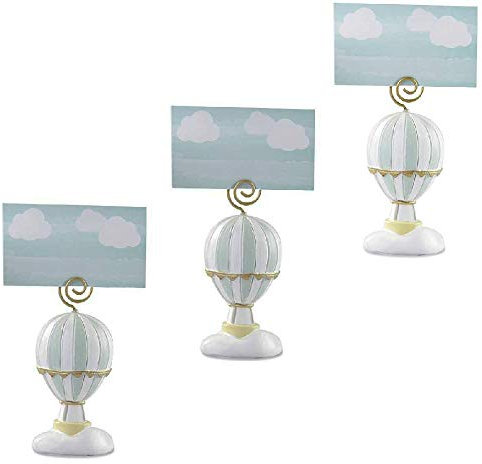 10 Pezzi Segnaposto Porta foto Pinzetta Mongolfiera Resina Bomboniera Compleanno Festa