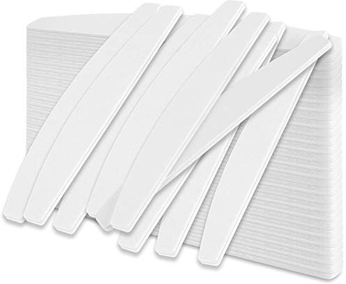 AYITOO 50 Stück Nagelfeilen 100/180 Feilen Nägel Doppelseitige Feilen für gelnägel nagelfeile profi Polnischen Maniküre Nagelkunst -Material Schmirgelpapier Form Trapez Farbe Weiss