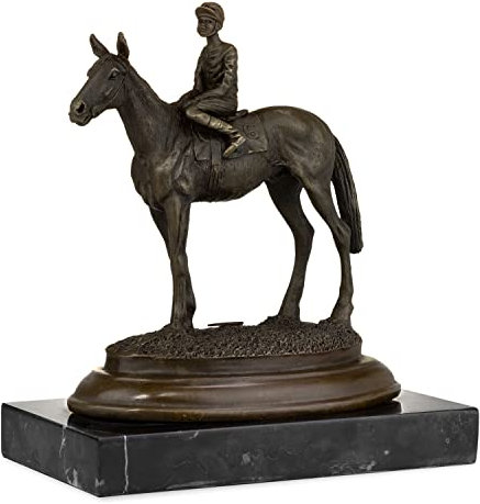 Moritz Bronzefigur Ross und Reiter Höhe 20 cm 2,6 kg Skulptur Statue Antik