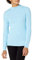 Amazon Essentials Damen Leichter Langarm-Pullover mit Stehkragen und Zopfmuster in klassischer Passform, Himmelblau, L